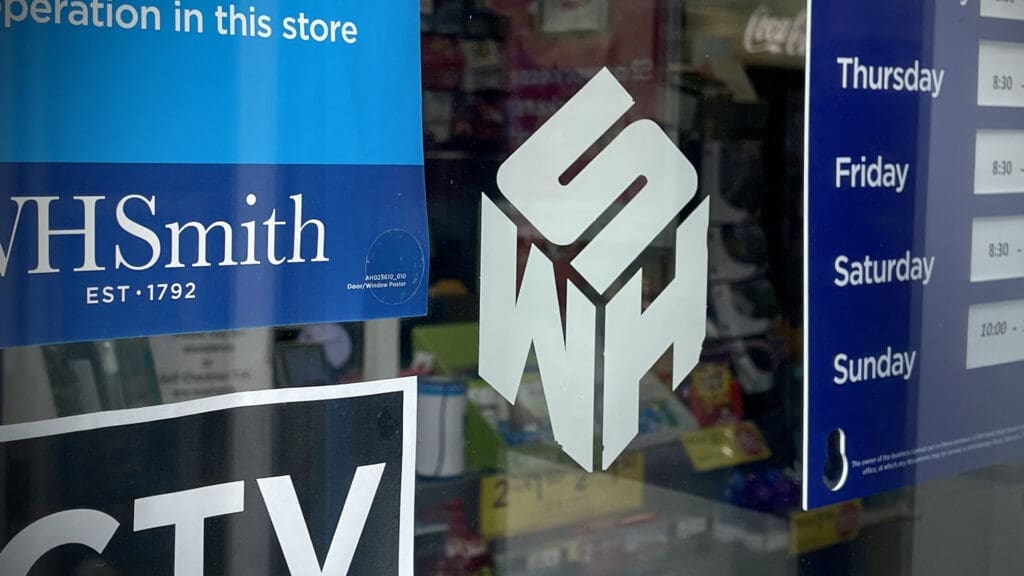 WHSmith logo on high street